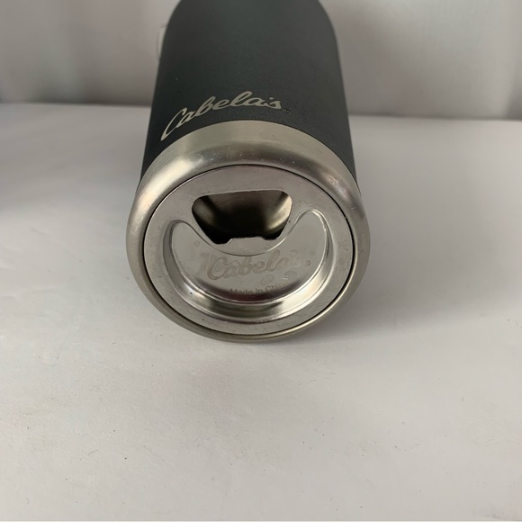 Cabelas Polar Cap Tumbler With Bottle Opener. Black Stainless Double Wall 30oz - Picture 3 of 6